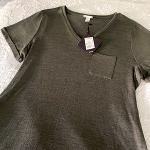 short sleeved slub knit tee